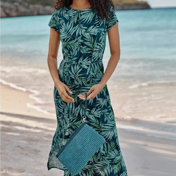 J. Jill | Dresses | J Jill Cap Sleeve Maxi Dress 3x Euc